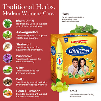 Divine 9 - Ayurvedic Immunity & Vitality Tablets