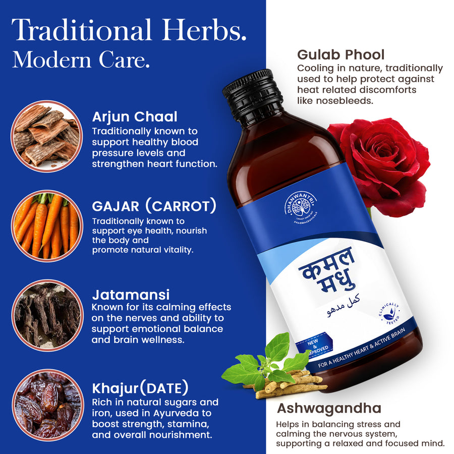 Kamal Madhu Syrup - Ayurvedic Heart Wellness Tonic