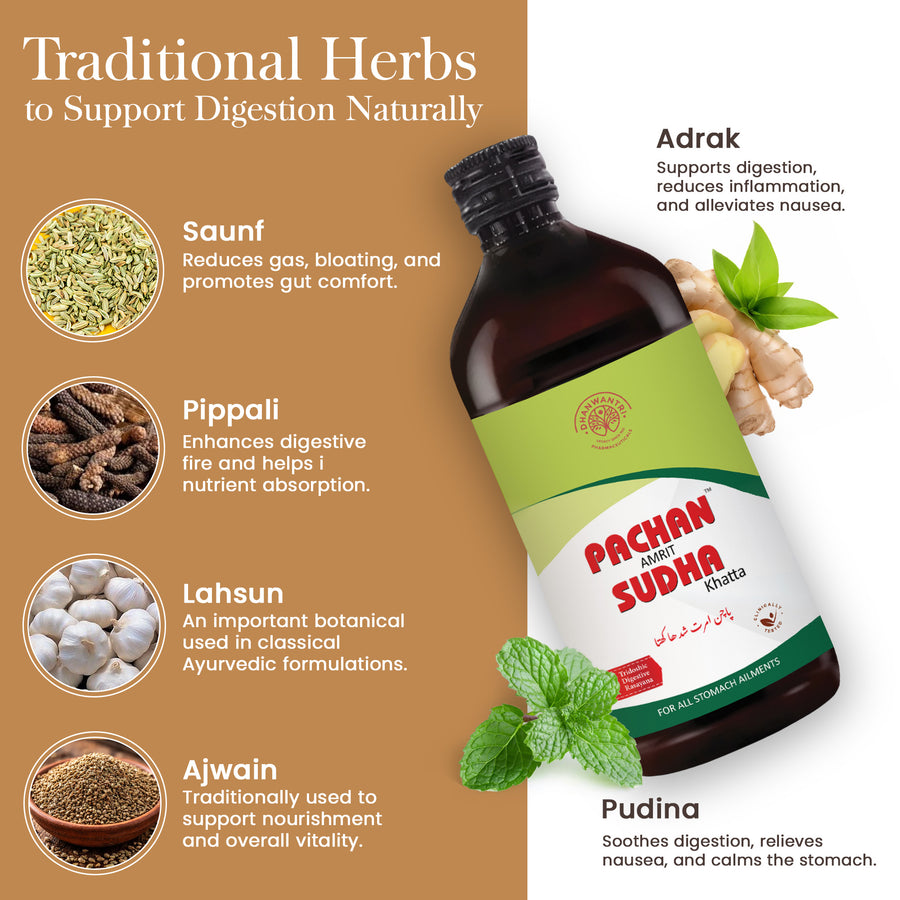Pachan Amrit Sudha Syrup - Ayurvedic Digestive Tonic