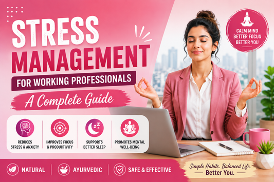 Working professional practicing stress management with healthy lifestyle and Swarn Madhu