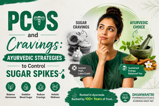 PCOS and Cravings: Ayurvedic Strategies to Control Sugar Spikes with Ayurvedic herbs for insulin resistance and women's health support.