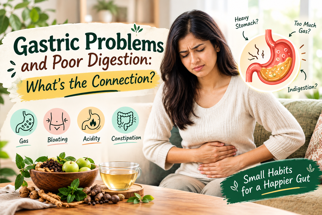 Gastric Problems and poor digestion causing gas, bloating and abdominal discomfort