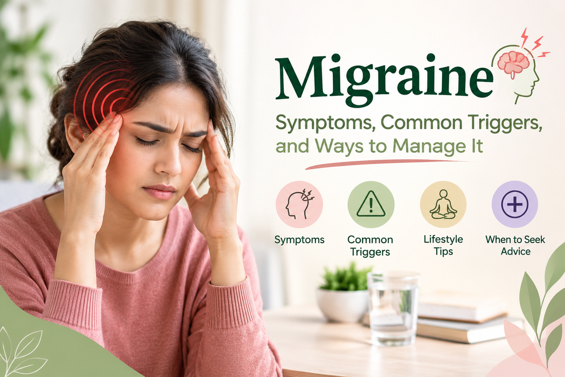 Migraine symptoms, common triggers and healthy lifestyle tips for migraine management