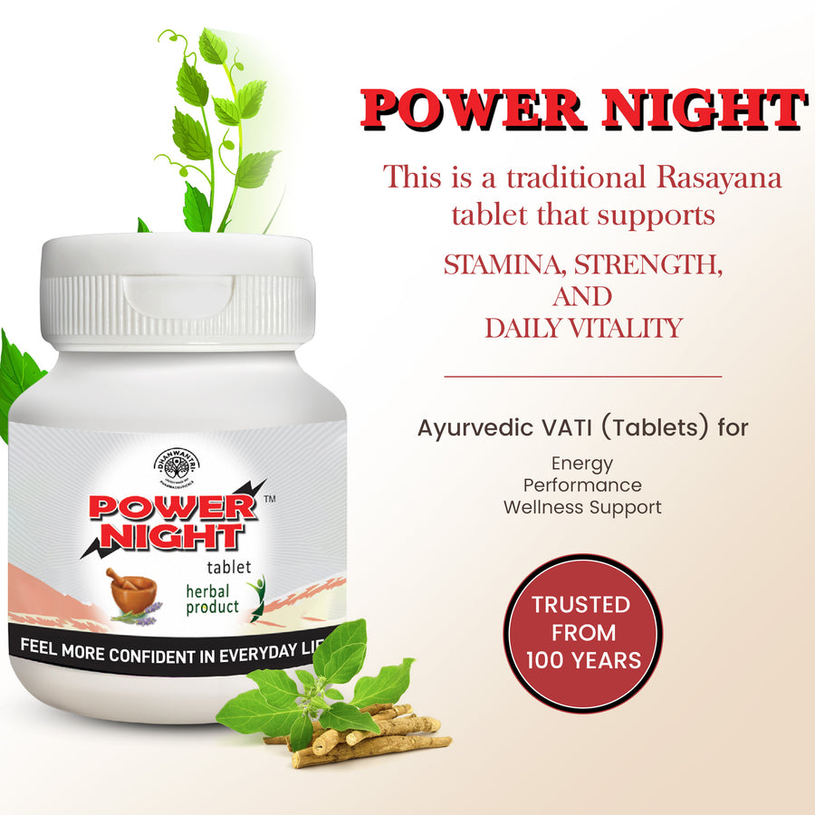 Power Night Tablets - Ayurvedic Men’s Vitality Tablets