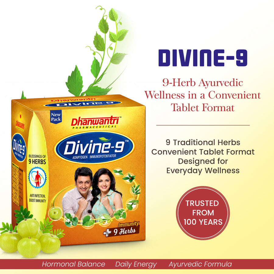 Divine 9 - Ayurvedic Immunity & Vitality Tablets