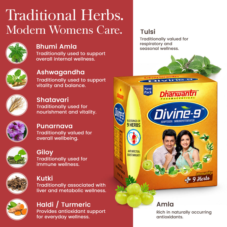 Divine 9 - Ayurvedic Immunity & Vitality Tablets