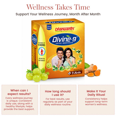 Divine 9 - Ayurvedic Immunity & Vitality Tablets