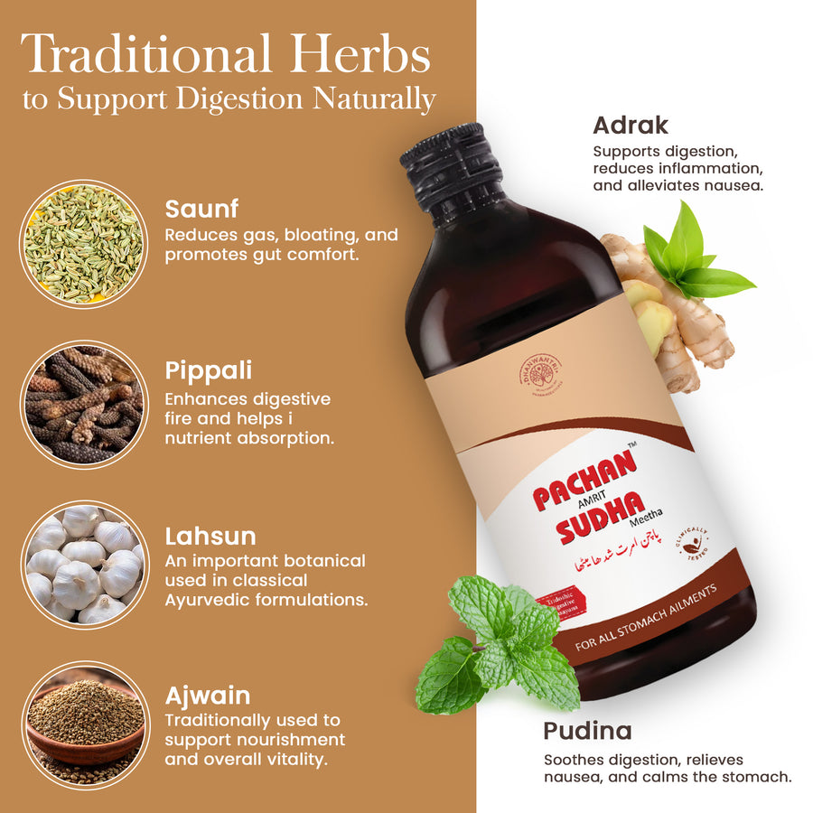 Pachan Amrit Sudha Syrup - Ayurvedic Digestive Tonic