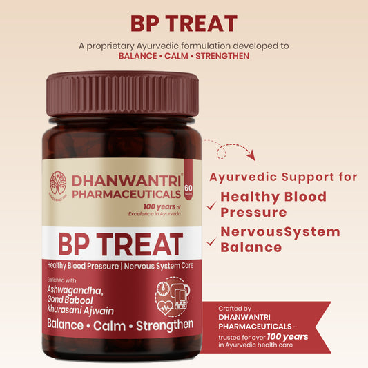 BP Treat Tablets Ayurvedic Support for High BP, Stress, Anxiety & Sleep