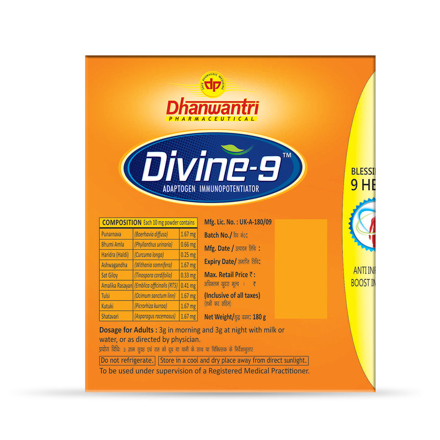 Divine 9 - Ayurvedic Immunity & Vitality Tablets