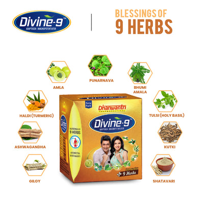 Divine 9 - Ayurvedic Immunity & Vitality Tablets