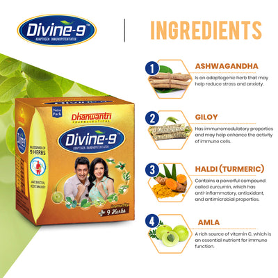 Divine 9 - Ayurvedic Immunity & Vitality Tablets