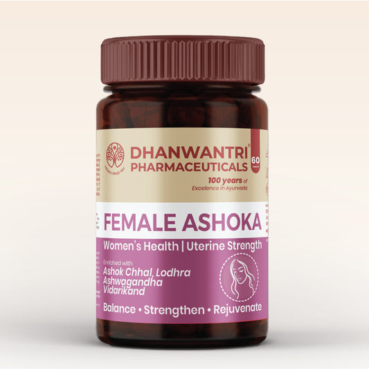Female Ashoka Tablets Ayurvedic Support for Heavy Periods, Hormonal Balance & Uterine Strength (with Calcium & Minerals)