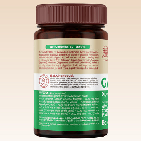 Gas Nivaran Tablets - Ayurvedic Digestive Support Tablets