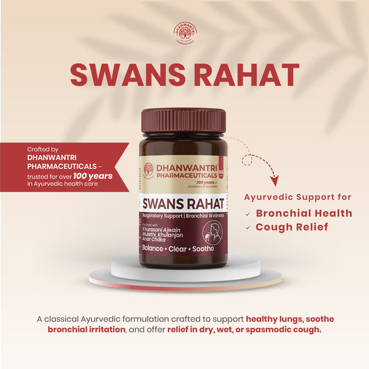 Swans Rahat Powder Ayurvedic Care for Cough, Asthma & Lung Health