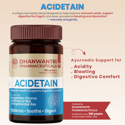 Acidetain Tablets - Ayurvedic Digestive Balance Tablets