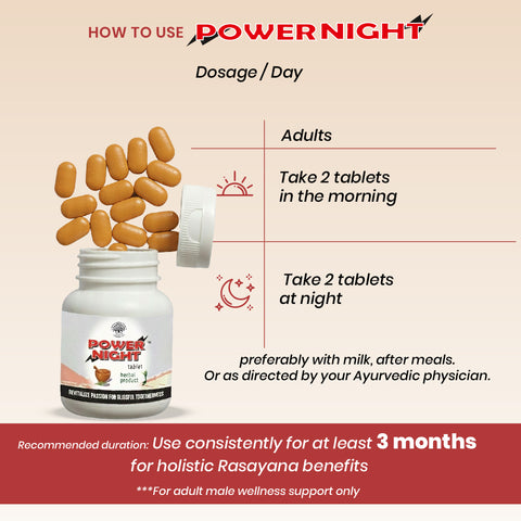 Power Night Tablets - Ayurvedic Men’s Vitality Tablets