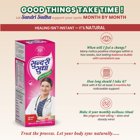 Sundri Sudha for how long to use and good things take time sundri sudha takes 3 months atleast