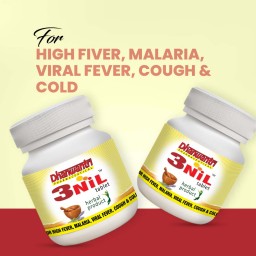 3 Nil Herbal Tablets - Natural Ayurvedic Formula for Fever, Cold, and Cough - 100% Trusted Ayurvedic